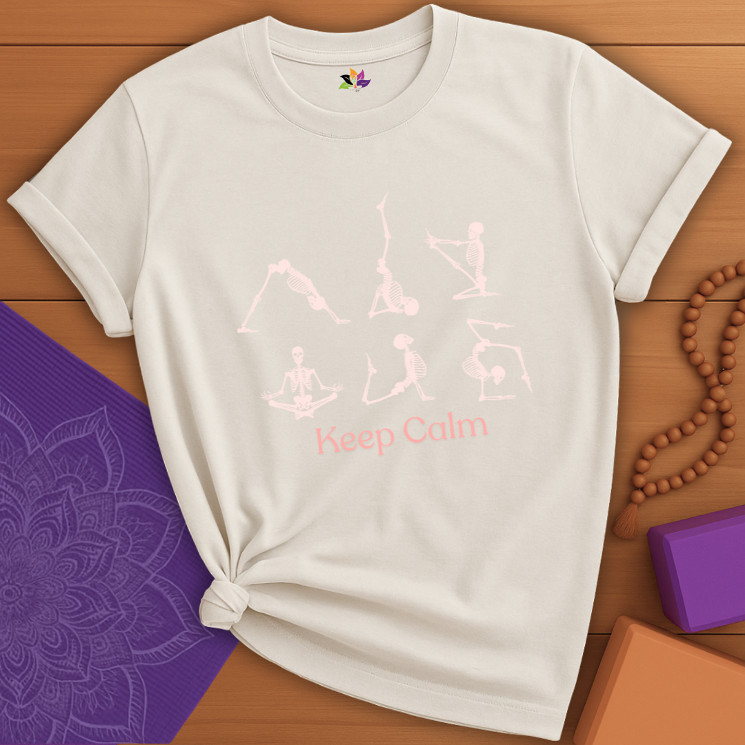 Keep Calm Yoga Skeleton T-shirt