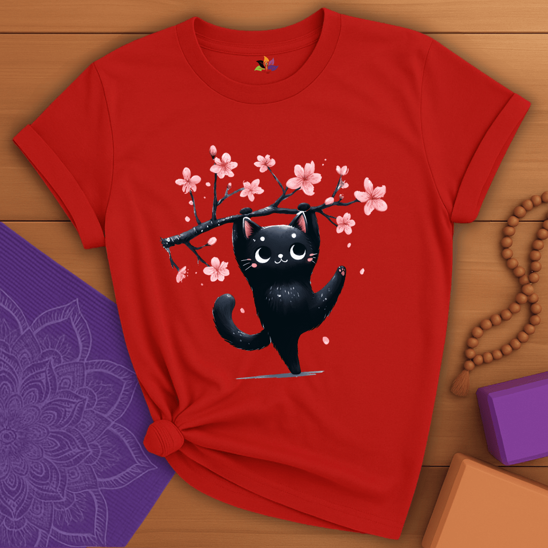 Cherry Blossom Cat T-shirt