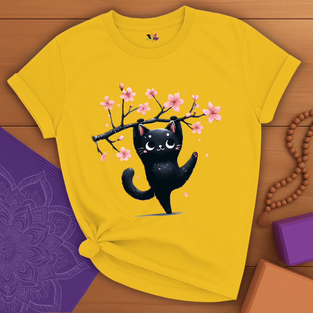 Cherry Blossom Cat T-shirt