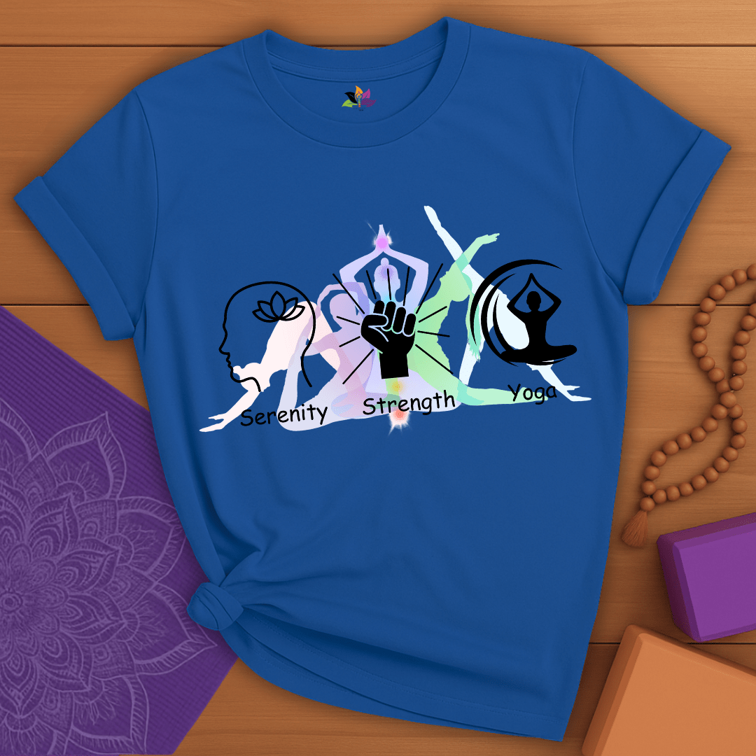 Serenity, Strength and Yoga T-shirt