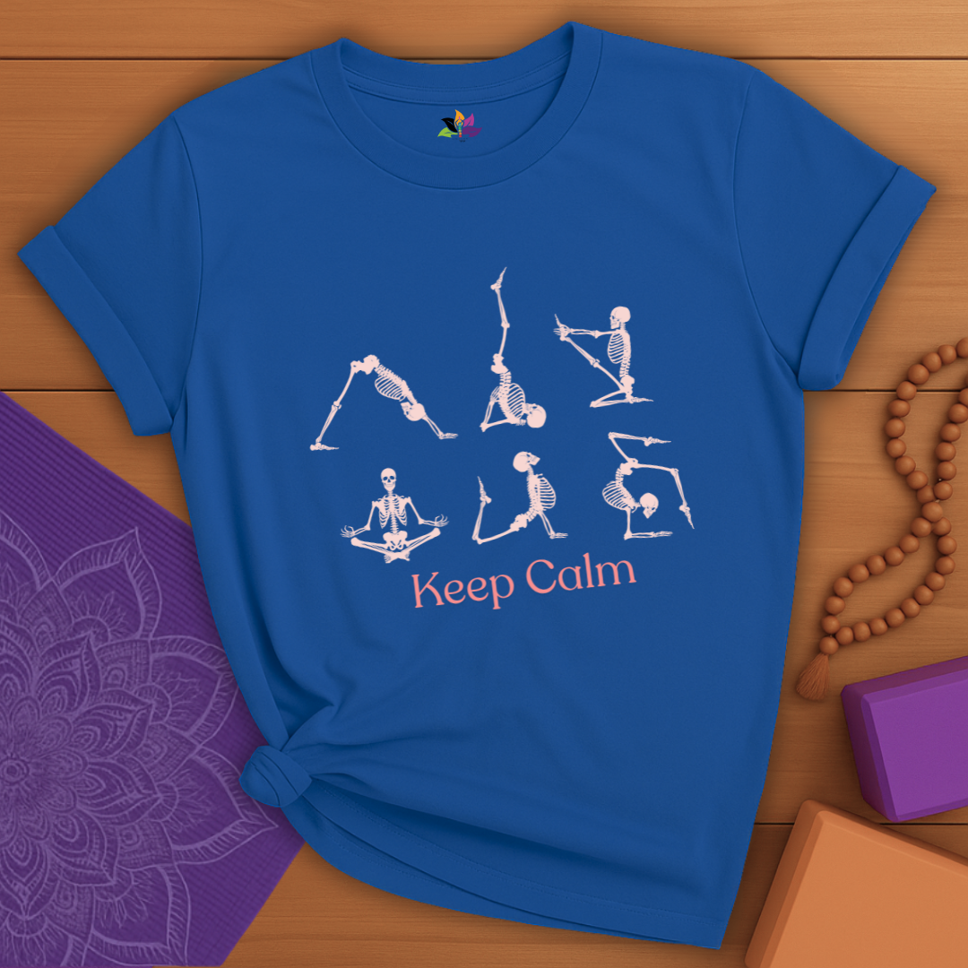 Keep Calm Yoga Skeleton T-shirt