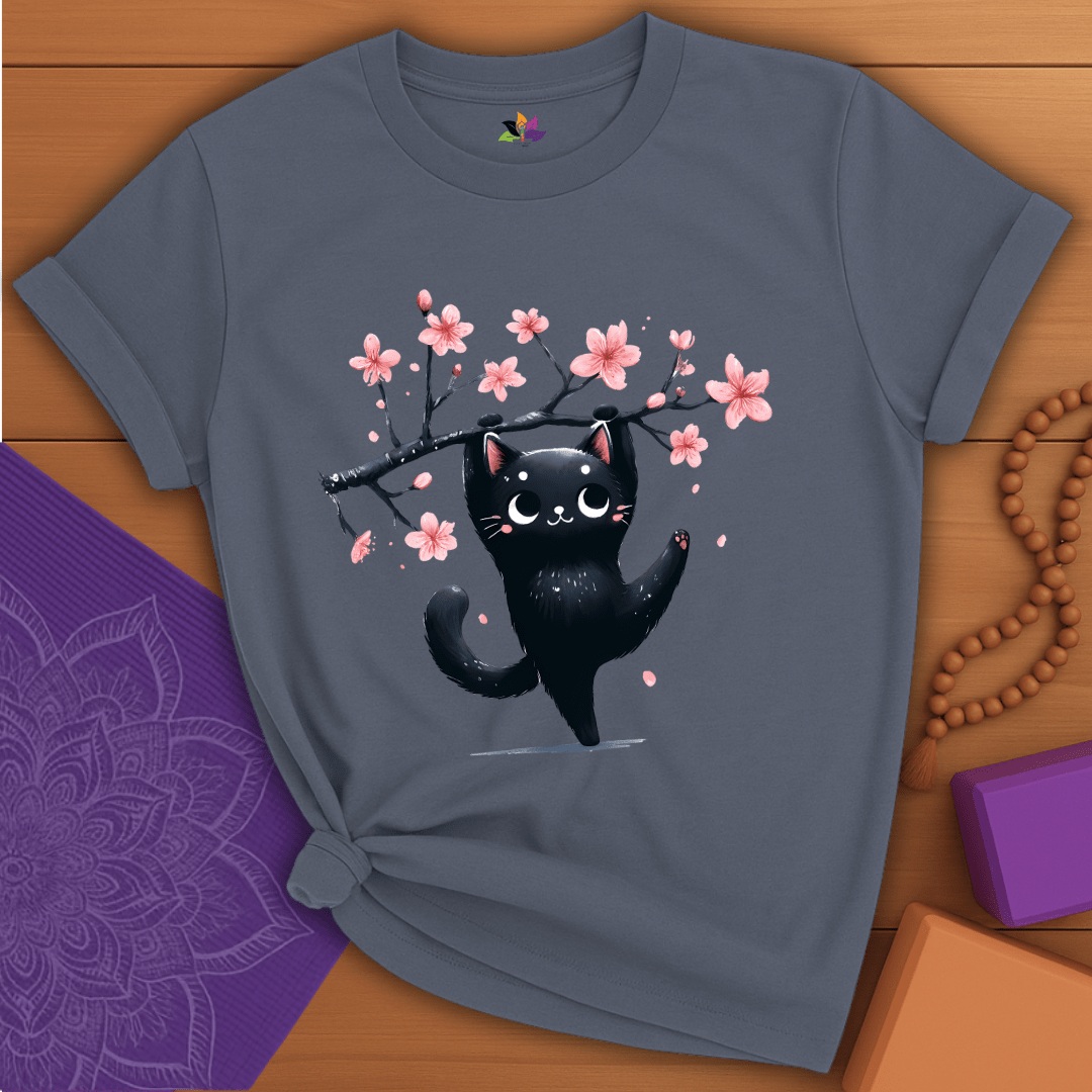 Cherry Blossom Cat T-shirt