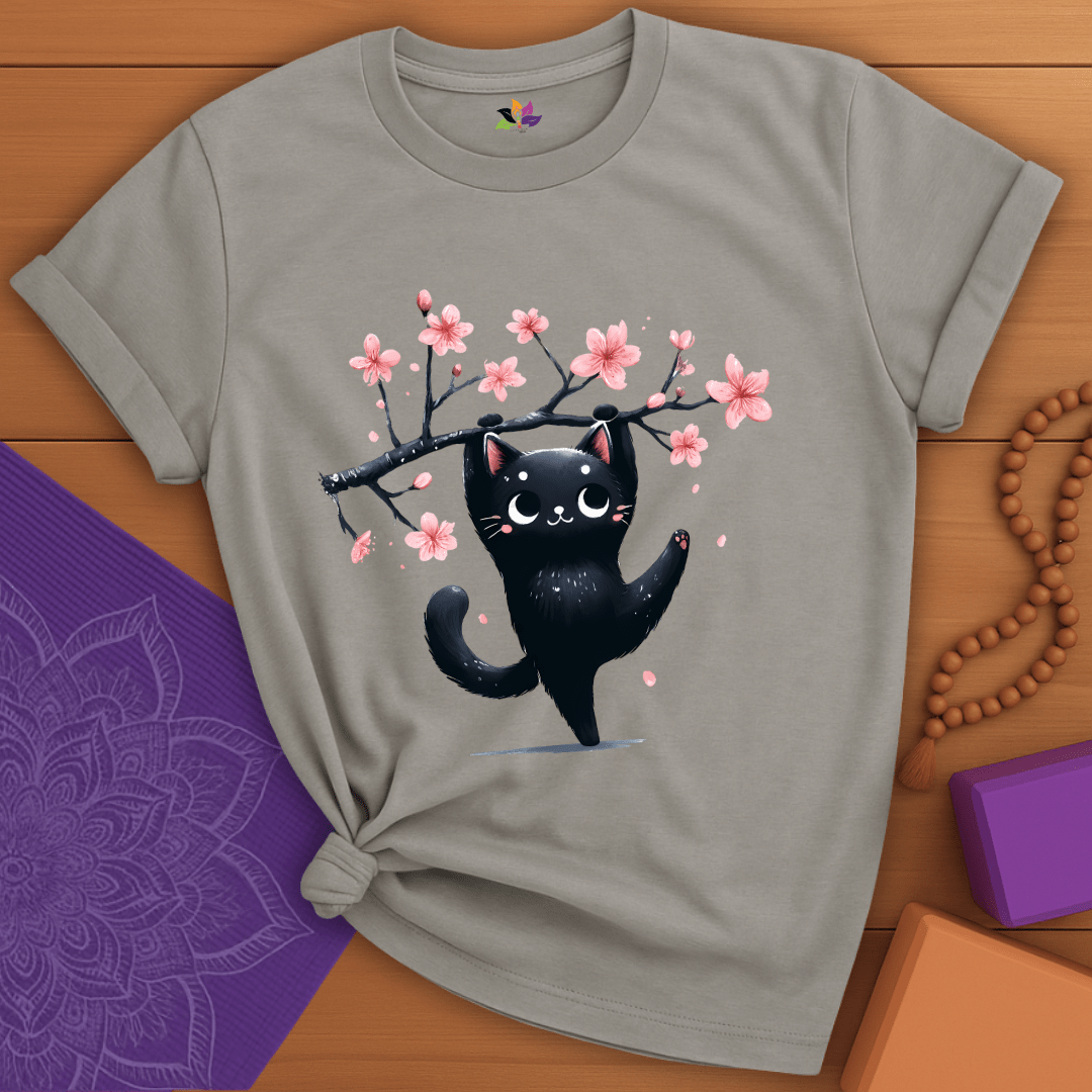 Cherry Blossom Cat T-shirt