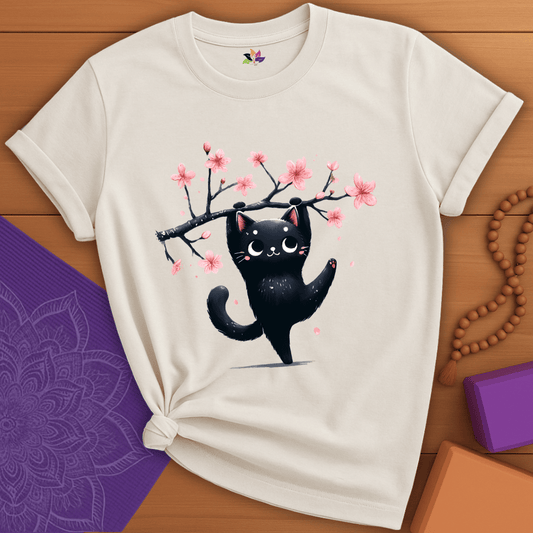 Cherry Blossom Cat T-shirt