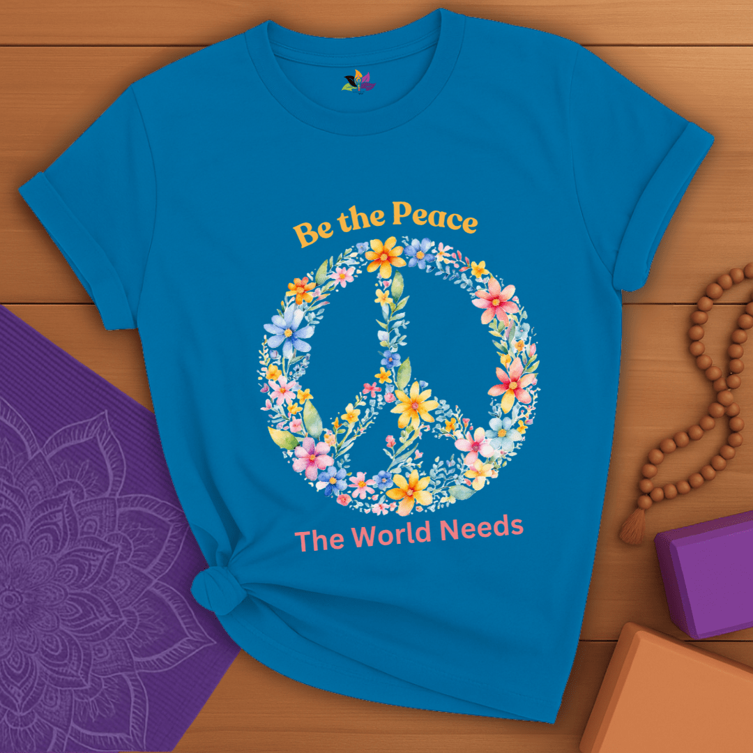Floral Peace Sign T-shirt