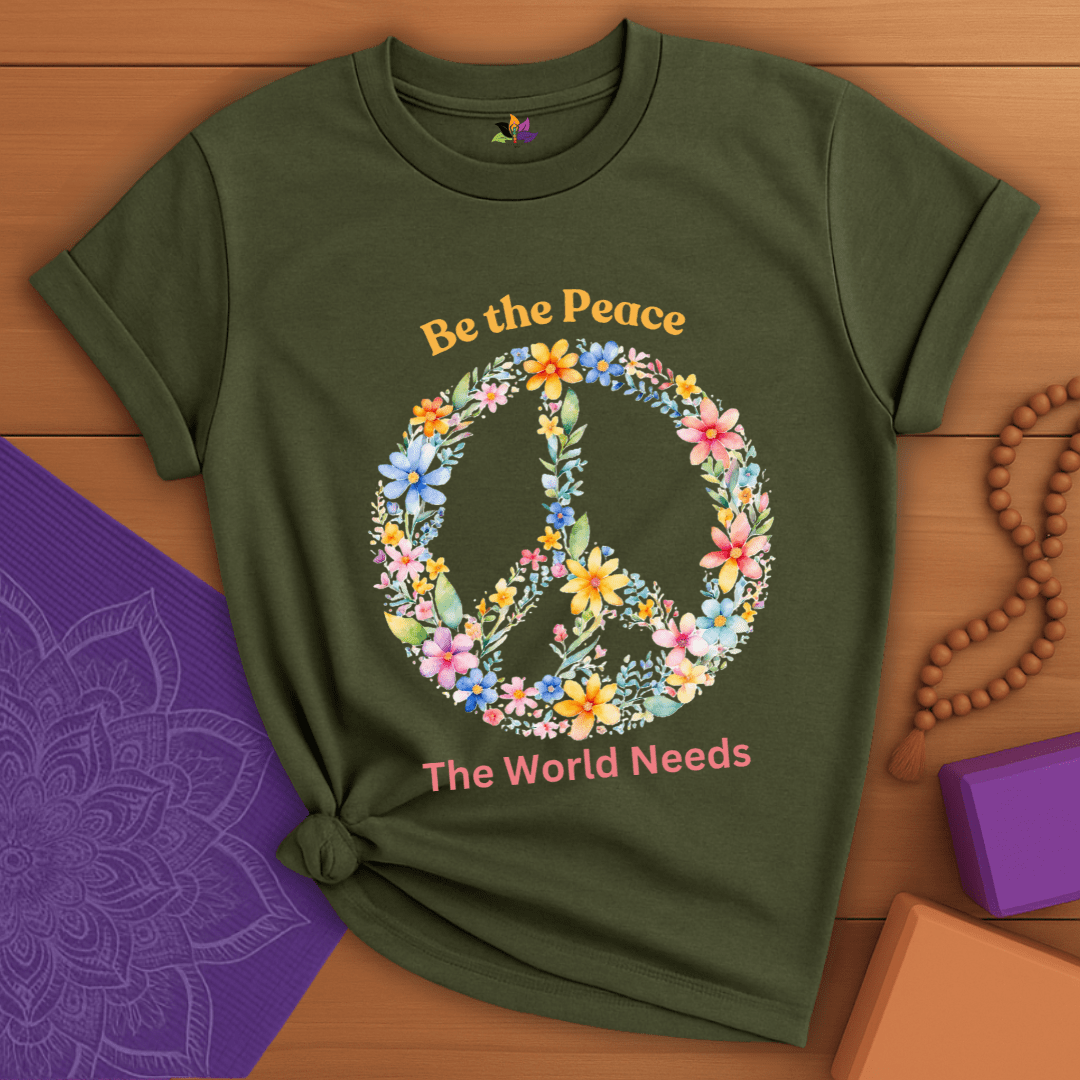 Floral Peace Sign T-shirt