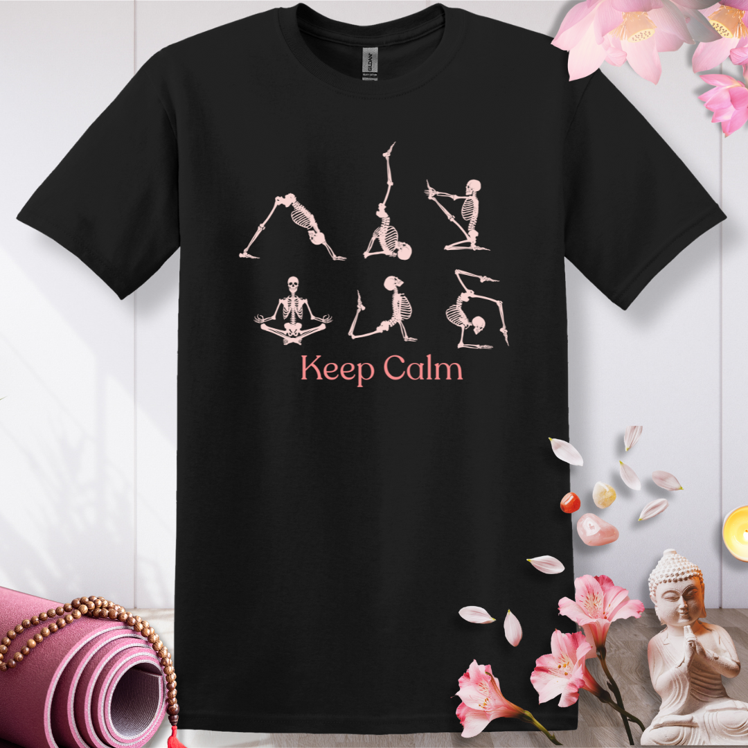 Keep Calm Yoga Skeleton T-shirt