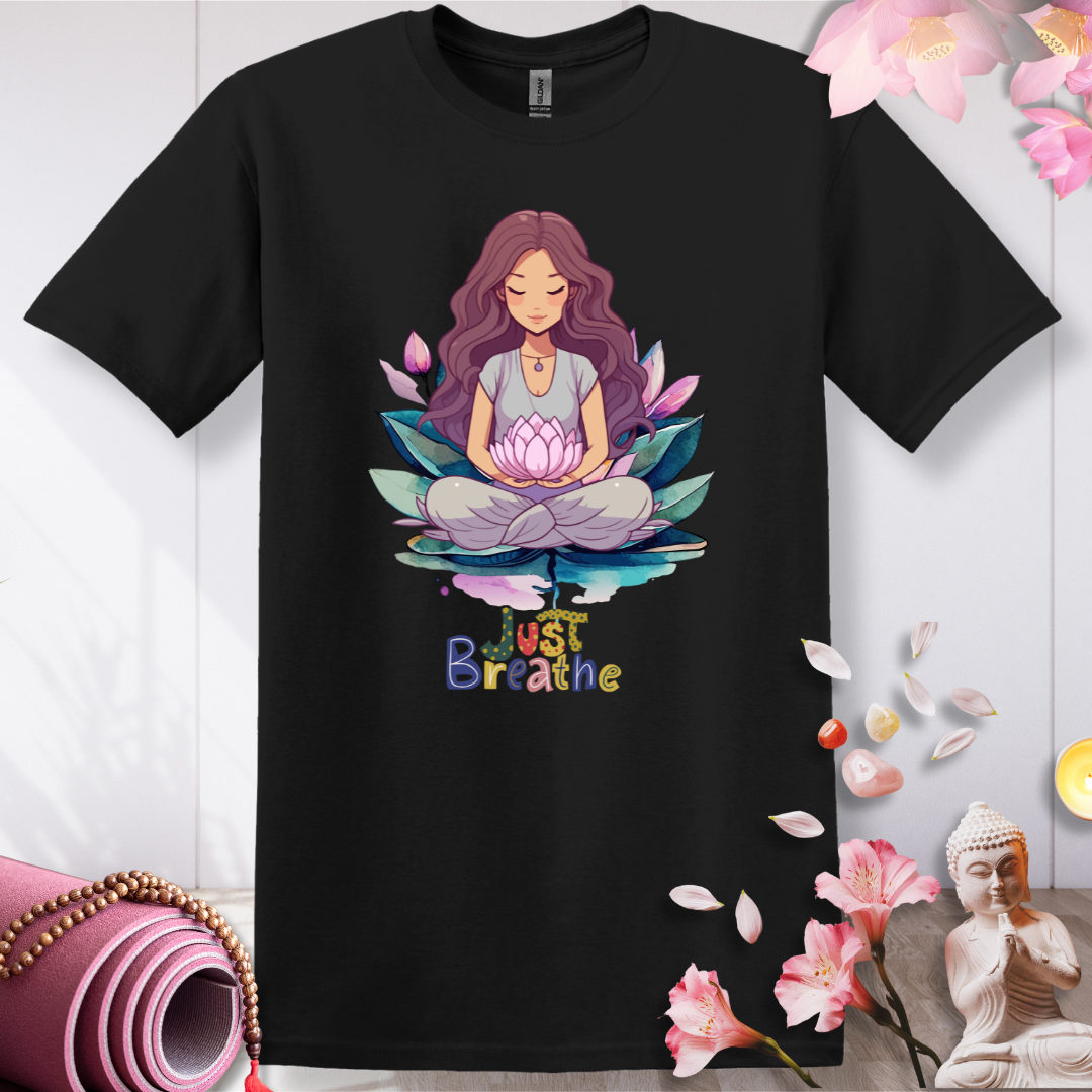 Lotus Girl: Just Breathe T-shirt