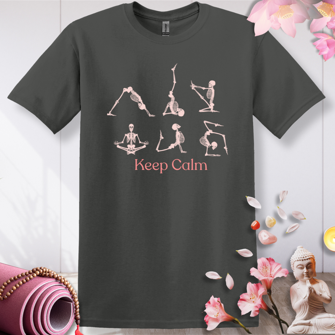 Keep Calm Yoga Skeleton T-shirt