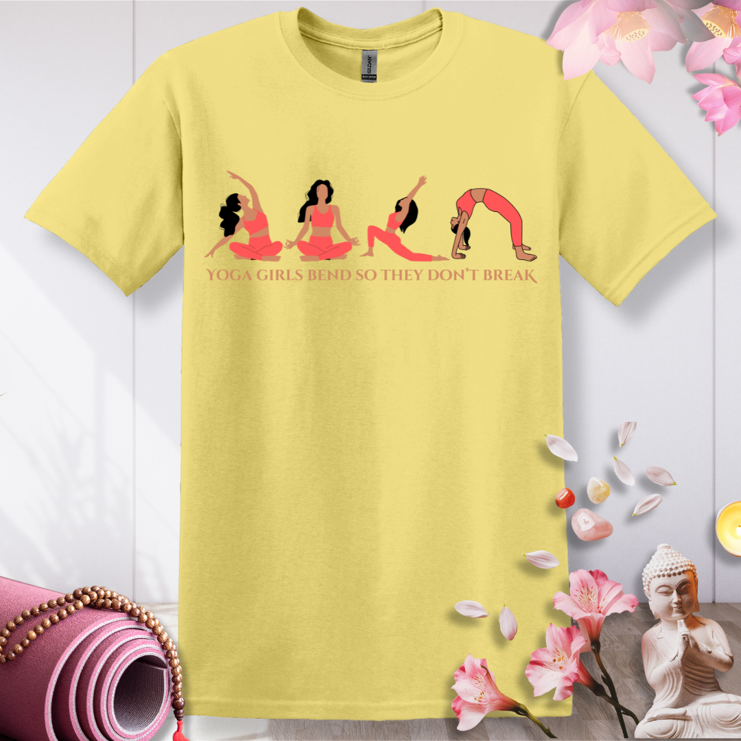 Yoga Girls bend, Don't Break T-shirt