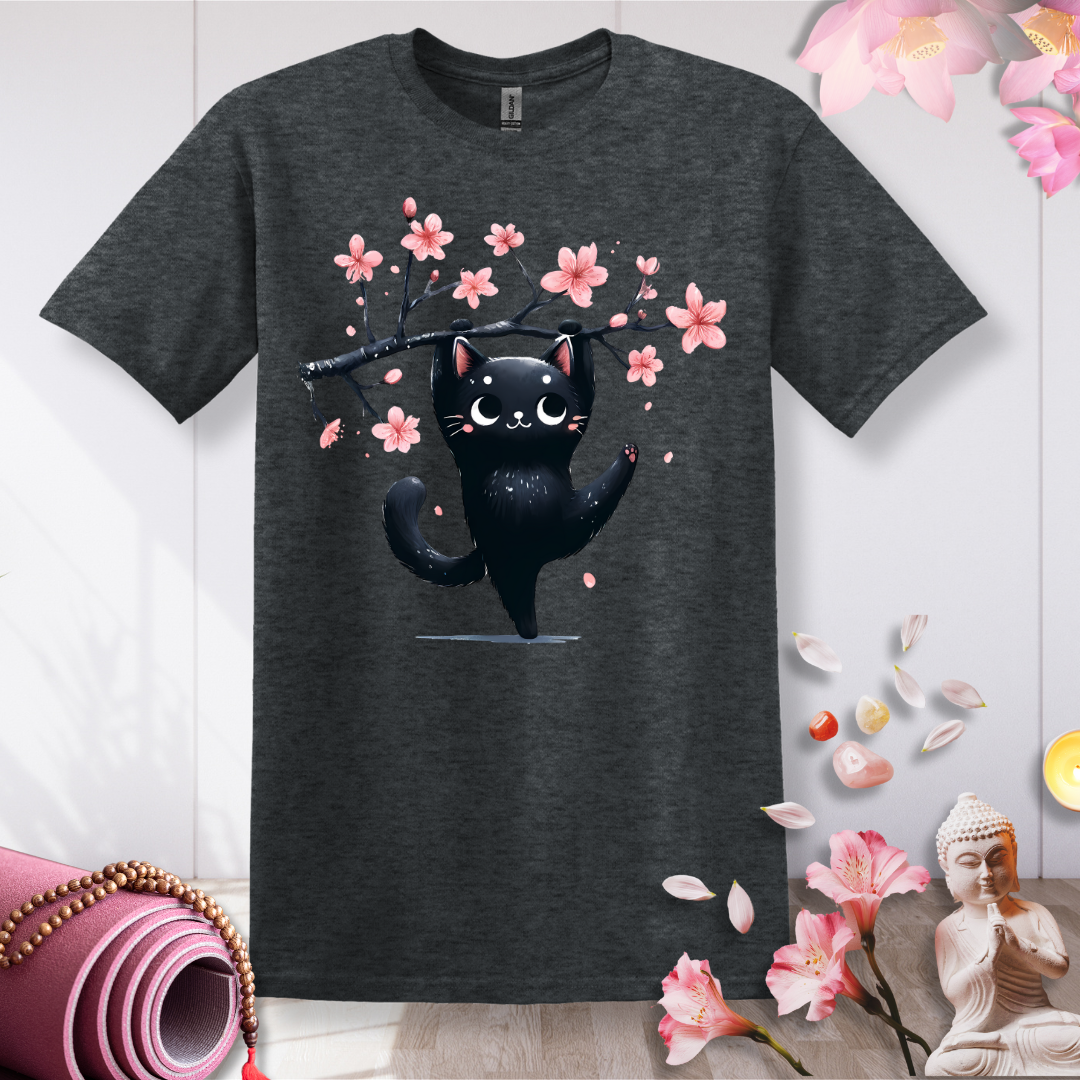 Cherry Blossom Cat T-shirt