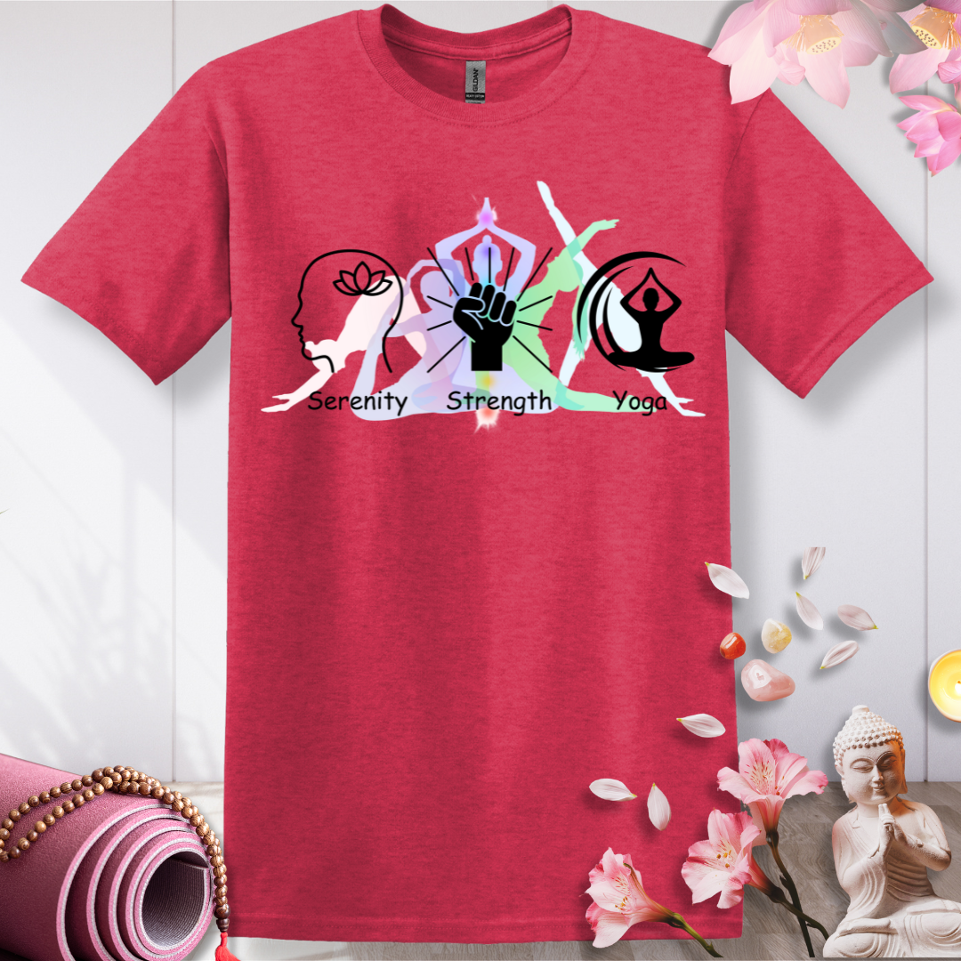 Serenity, Strength and Yoga T-shirt