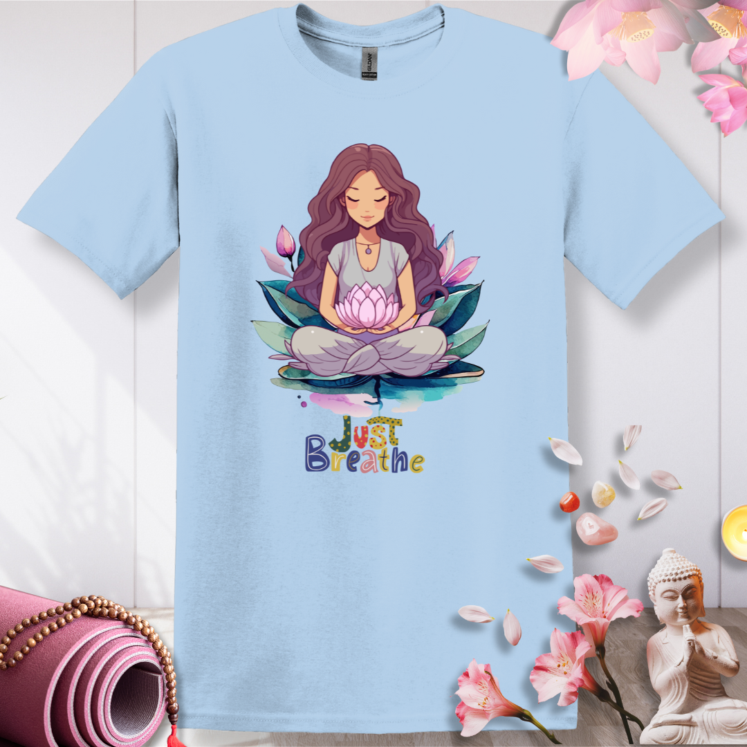 Lotus Girl: Just Breathe T-shirt