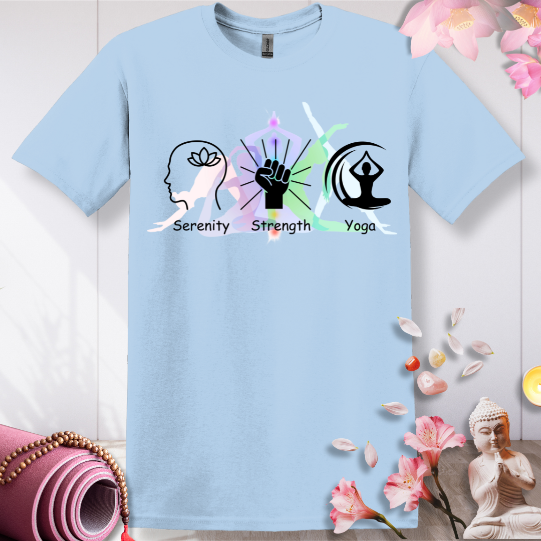 Serenity, Strength and Yoga T-shirt