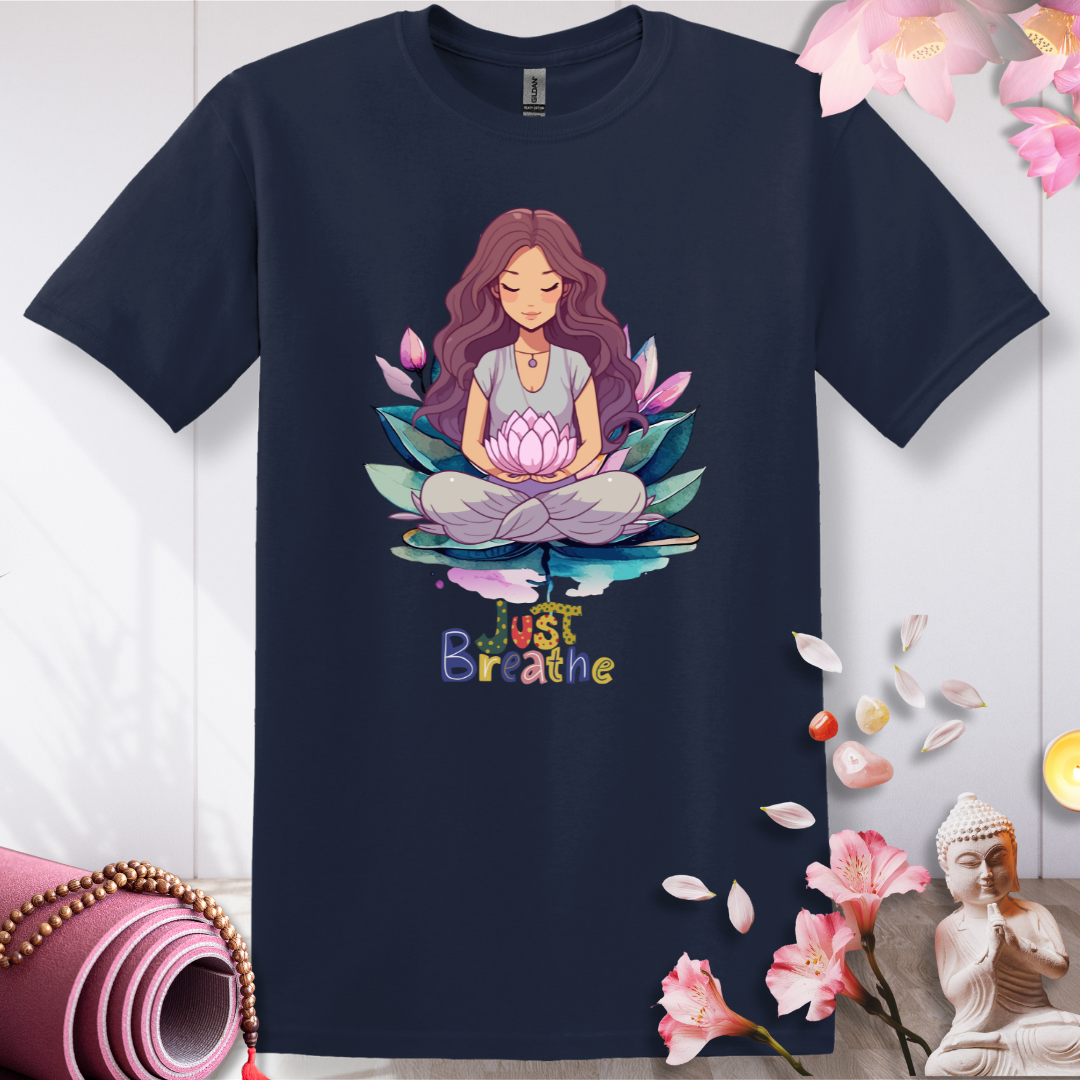 Lotus Girl: Just Breathe T-shirt