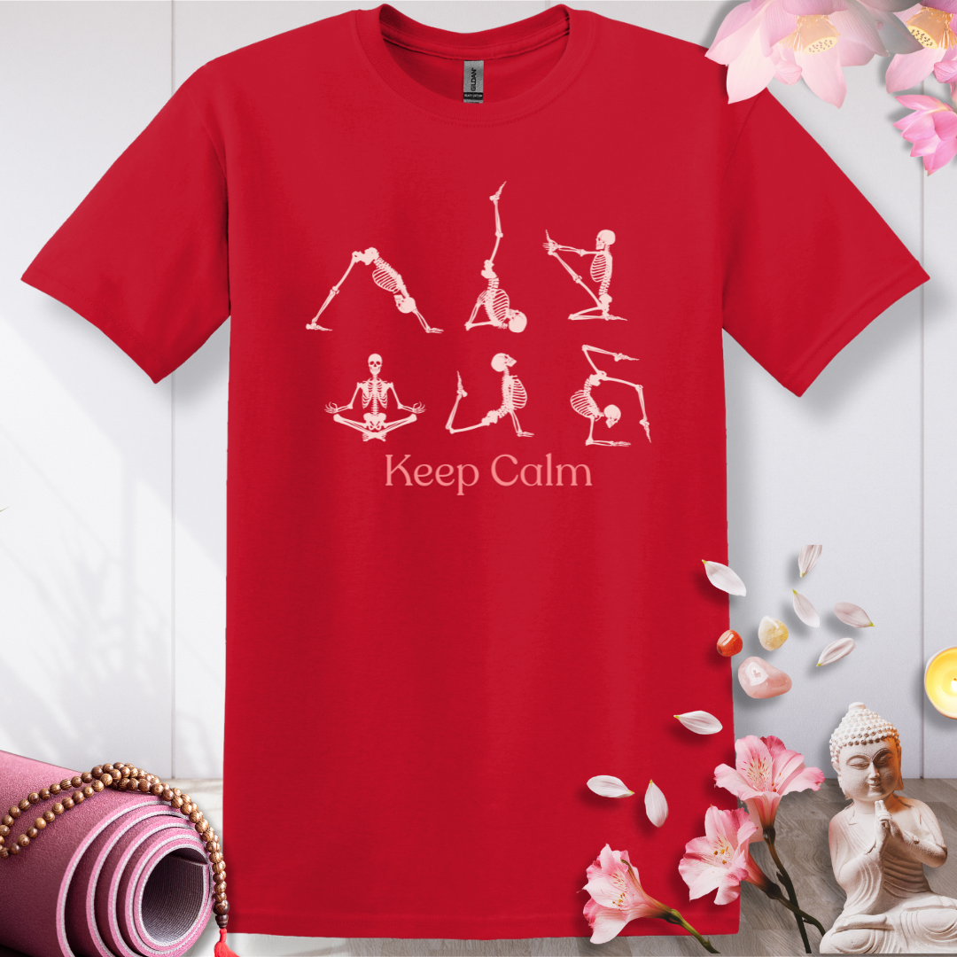 Keep Calm Yoga Skeleton T-shirt