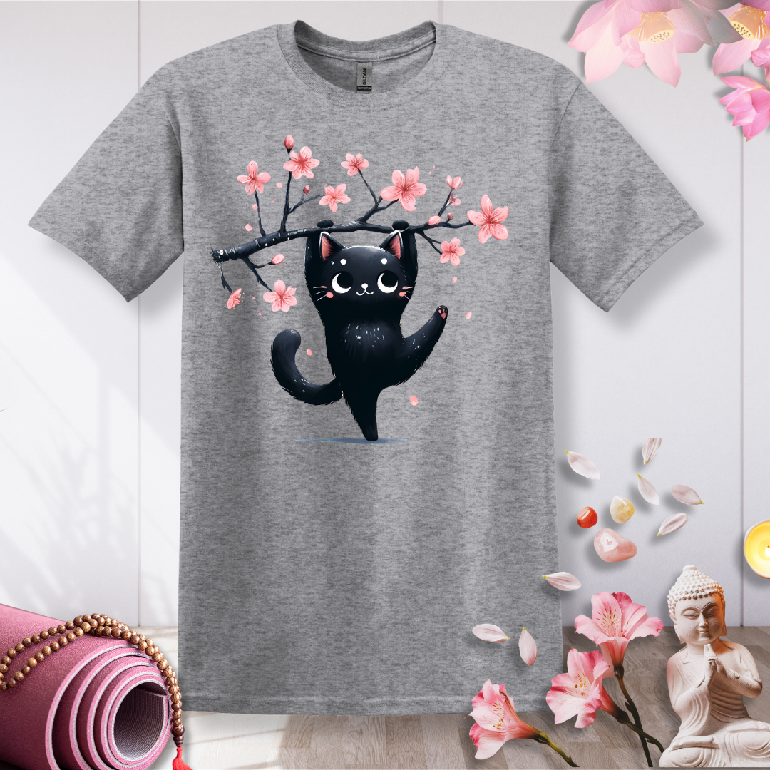 Cherry Blossom Cat T-shirt