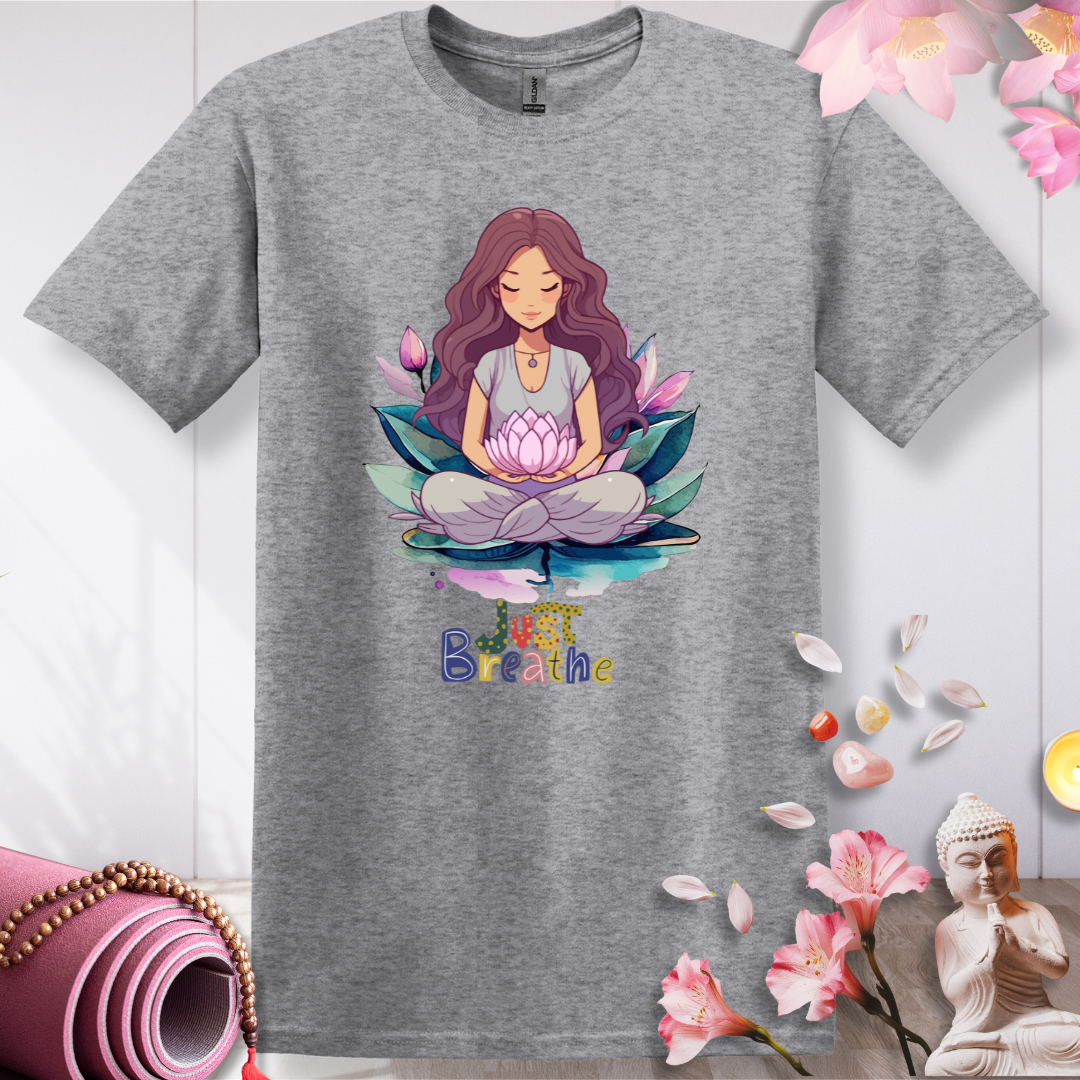 Lotus Girl: Just Breathe T-shirt