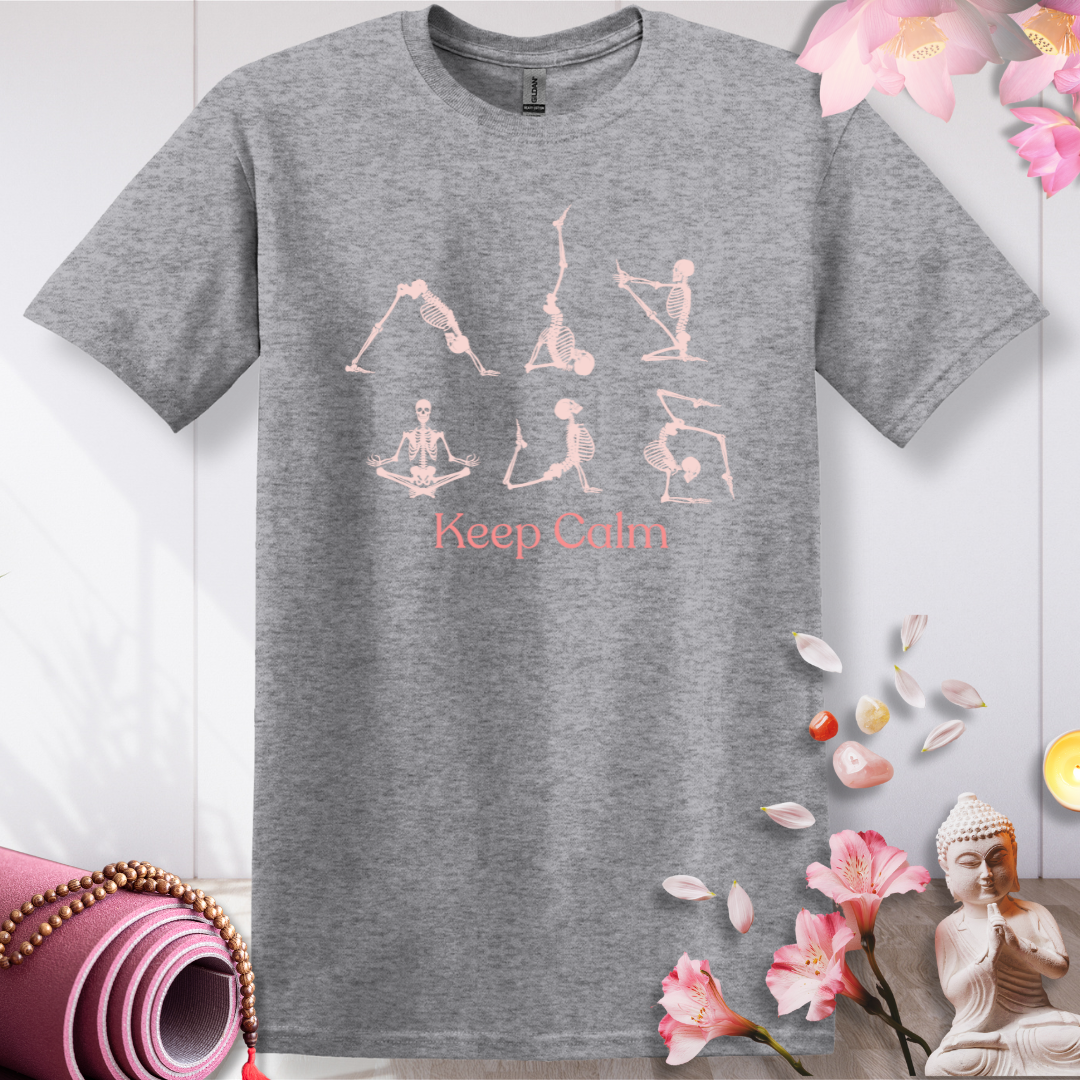 Keep Calm Yoga Skeleton T-shirt