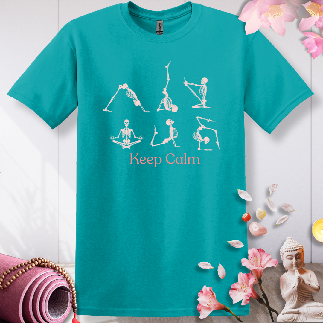 Keep Calm Yoga Skeleton T-shirt