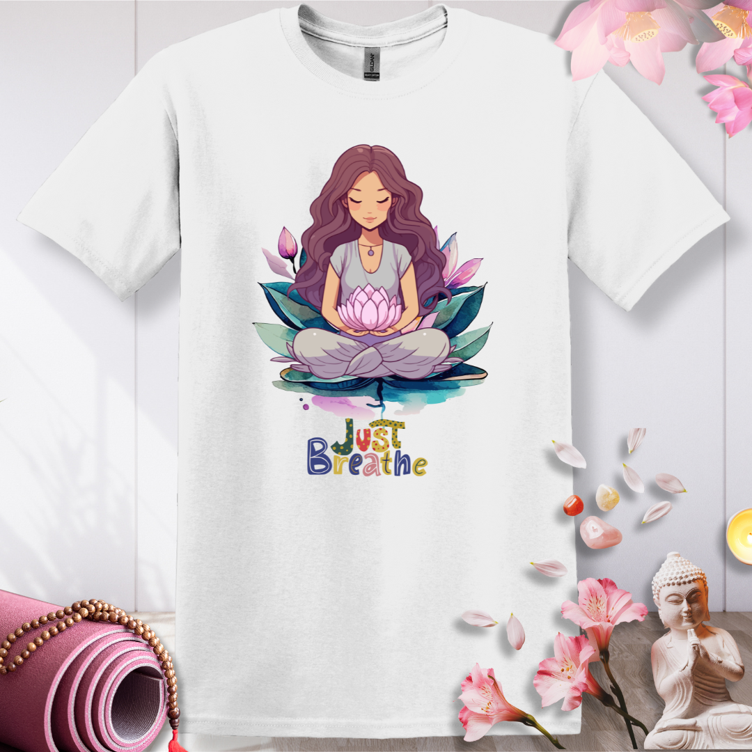 Lotus Girl: Just Breathe T-shirt