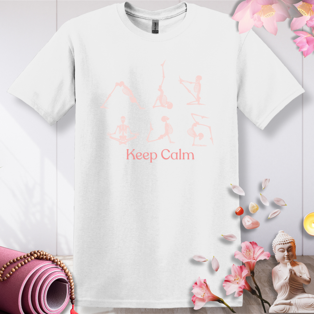 Keep Calm Yoga Skeleton T-shirt